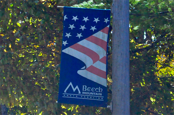 Beech Mountain sign on pole